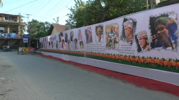 মঙলদৈৰ শান্তিপুৰ সাৰ্বজনীন দুৰ্গা মণ্ডপত ব্যতিক্ৰমী পদক্ষেপ।