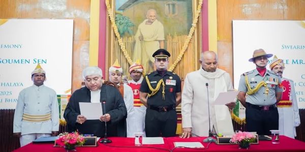 মেঘালয় উচ্চ ন্যায়ালয়ৰ মুখ্য ন্যায়াধীশ হিচাপে ন্যায়মূৰ্তি সৌমেন সেনৰ শপত গ্ৰহণ