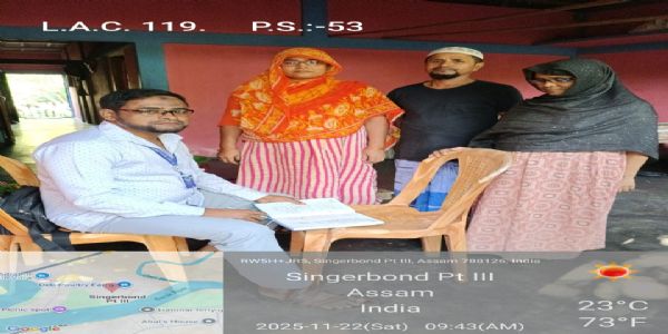 ভোটাৰ তালিকাৰ এছআইআৰৰ বাবে অসমত আৰম্ভ হৈছে দুৱাৰে দুৱাৰে জৰীপ