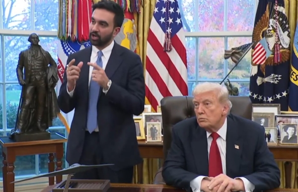 व्हाइट हाउस में अमेरिकी राष्ट्रपति ट्रंप और न्यूयॉर्क के नवनिर्वाचित मेयर ममदानी की मुलाकात