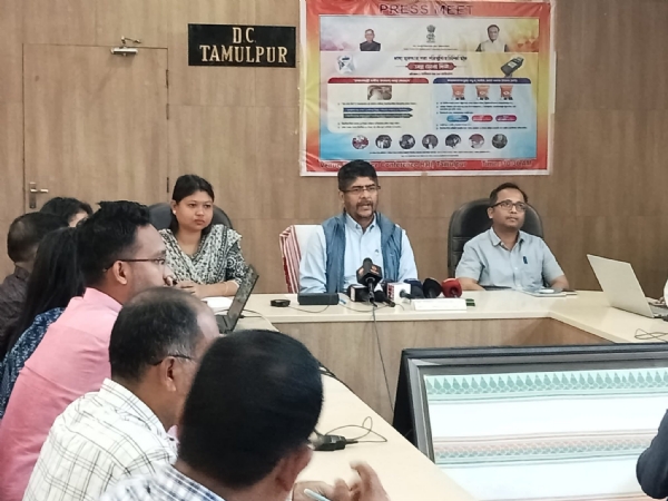 তামুলপুৰত অন্ন সেৱা দিন উপলক্ষ্যে ৰাষ্ট্ৰীয় খাদ্য সুৰক্ষা আইনৰ অধীনত খাদ্য সামগ্ৰী বিতৰণ সন্দৰ্ভত সংবাদমেল।