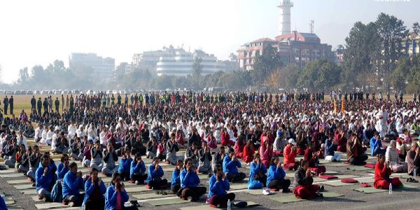 কাঠমাণ্ডুত উদযাপিত বিশ্ব ধ্যান দিৱস