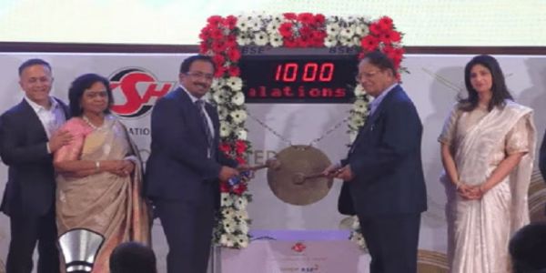 প্ৰায় চাৰি শতাংশ হ্ৰাসৰ সৈতে তালিকাভুক্ত হৈছে কে এছ এইচ ইণ্টাৰনেশ্যনেলৰ শ্বেয়াৰ