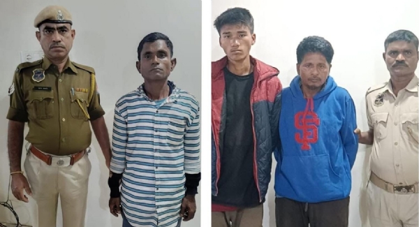 तीन चोर गिरफ्तार तीन चोर गिरफ्तार