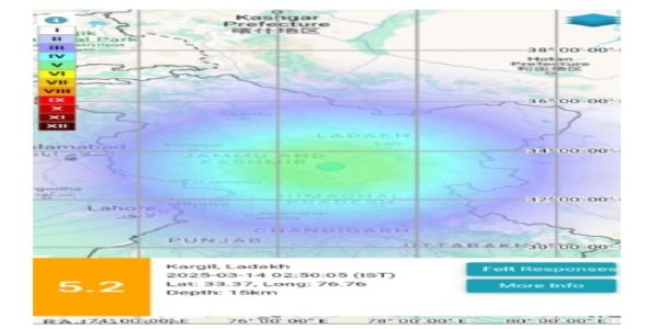 লাডাখ তথা উত্তৰ-পূবত ভূমিকম্পৰ জোকাৰণি