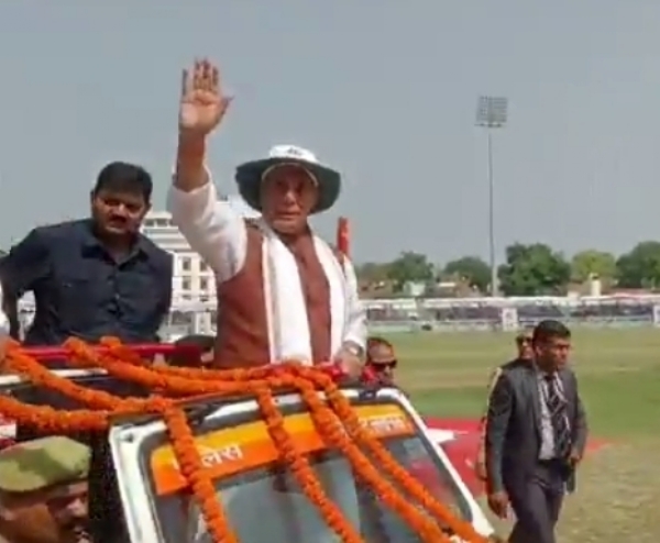 কেডি সিং বাবু ষ্টেডিয়ামত প্ৰতিৰক্ষা মন্ত্ৰী ৰাজনাথ সিং