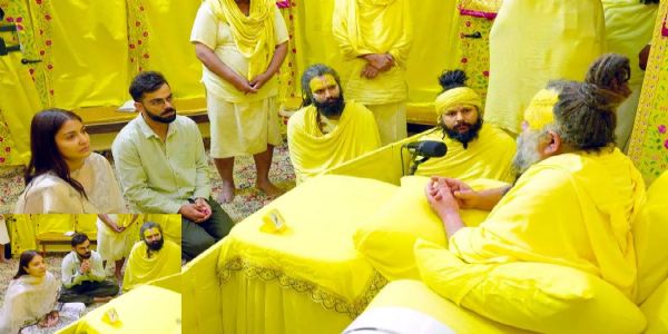 টেষ্ট ক্ৰিকেটৰ পৰা অৱসৰ লোৱাৰ পিছত পত্নী অনুষ্কাৰ সৈতে মথুৰাত উপস্থিত বিৰাট, প্ৰেমানন্দ মহাৰাজৰ পৰা আশীৰ্বাদ গ্ৰহণ
