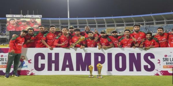 তৃতীয় টি-২০ত শ্ৰীলংকাক ৮ উইকেটত পৰাস্ত কৰি বাংলাদেশে ২-১ ব্যৱধানত শৃংখলা জয়