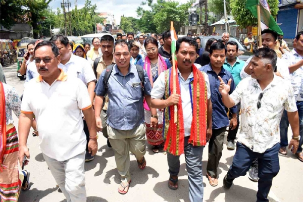 আগৰতলাৰ পৰা দিল্লীলৈ টিপ্ৰা মথাৰ নেতা কৰ্মীৰ পদযাত্ৰা