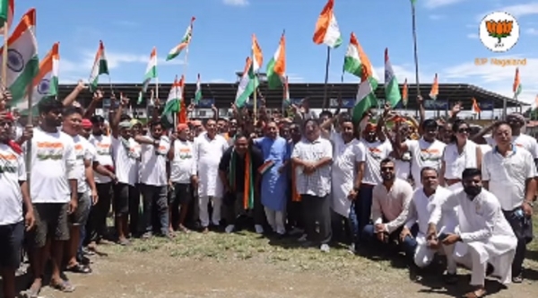 স্বাধীনতা দিৱসৰ দিনা নাগালেণ্ড বিজেপিৰ ত্ৰিৰংগা যাত্ৰা