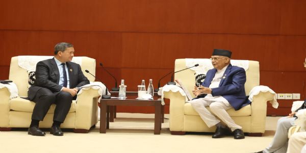 চীনত কম্বোডিয়া, মালদ্বীপ আৰু লাওছৰ ৰাষ্ট্ৰপতিৰ সৈতে দ্বিপাক্ষিক বৈঠকত মিলিত হয় প্ৰধানমন্ত্ৰী অলি