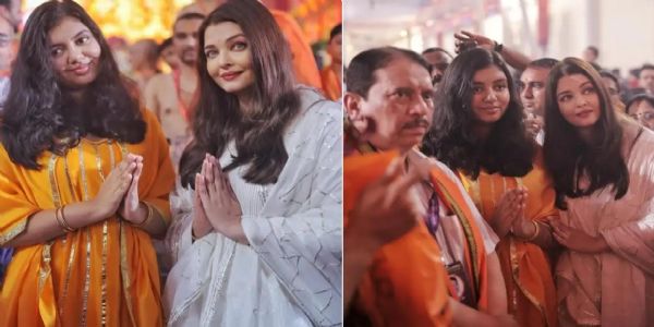 কন্যা আৰাধ্যাৰ সৈতে গণপতি বাপ্পা দৰ্শন কৰিবলৈ উপস্থিত ঐশ্বৰ্য ৰায়
