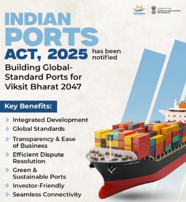संसद के मानसून सत्र में पारित समुद्री बिल पर मंत्रालय ने जताई खुशी