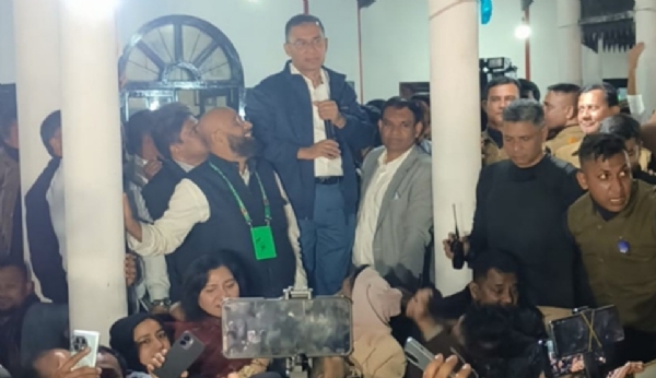 बांग्लादेश नेशनलिस्ट पार्टी  के अध्यक्ष तारिक रहमान की ससुराल बिराइनपुर में है। फोटो - द डेली स्टार