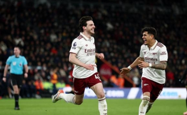 डेक्लान राइस के दो गोल की बदौलत आर्सेनल ने  बॉर्नमाउथ को हराया