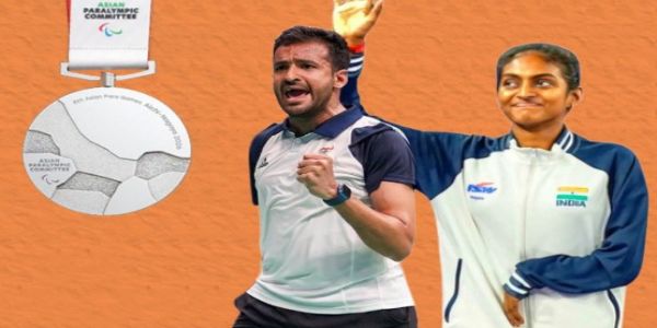 এছিয়ান পেৰা গেমছঃ মিক্সড ডাবলছ এছএল৩-এছইউ৫ত নিতেশ আৰু থুলাচিমাথিৰ ৰূপৰ পদক লাভ