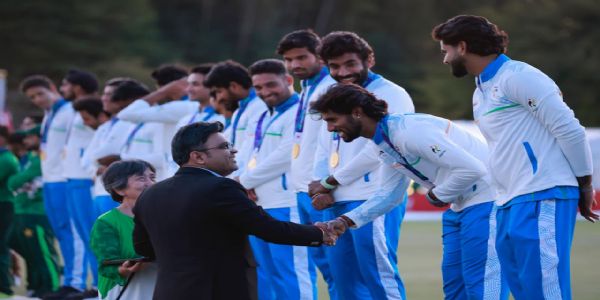 এছিয়ান গেমছত স্বৰ্ণ পদক লাভ কৰাৰ বাবে ভাৰতীয় পুৰুষ ক্ৰিকেট দলক জয় শ্বাহৰ অভিনন্দন