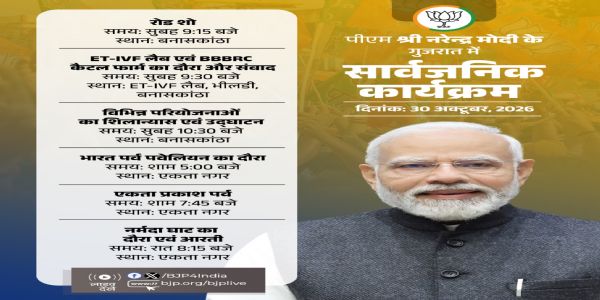 প্ৰধানমন্ত্ৰী মোদীৰ আজিৰে পৰা দুদিনীয়া গুজৰাট ভ্ৰমণ, উদ্বোধন কৰিব ₹১৪,০০০ কোটিৰো অধিক মূল্যৰ প্ৰকল্প