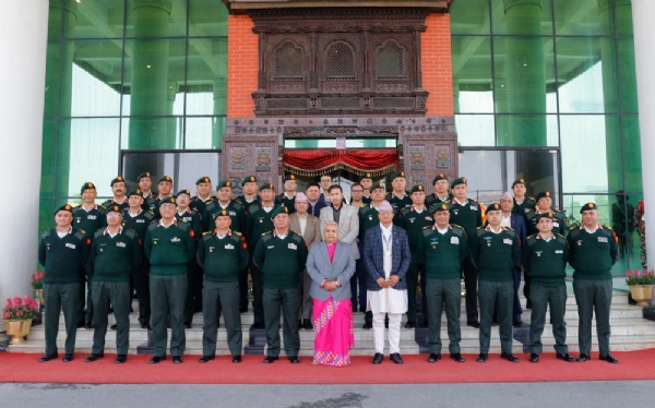 सैन्य मुख्यालय में प्रधानमंत्री सुशीला कार्की