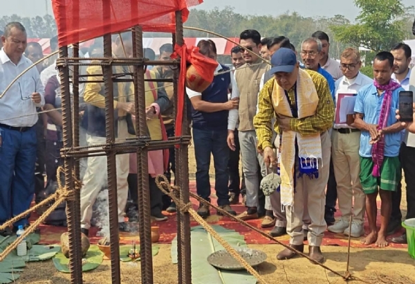 কোকৰাঝাৰত বিটিচি প্ৰধানৰ দ্বাৰা গুৰুত্বপূৰ্ণ আন্তঃগাঁথনি প্ৰকল্পৰ শুভাৰম্ভ ।