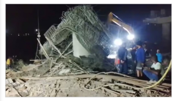 Image of the Collapsed NH-27 Under Construction Bridge In at Dima Hasao. Image of the Collapsed NH-27 Under Construction Bridge In at Dima Hasao.