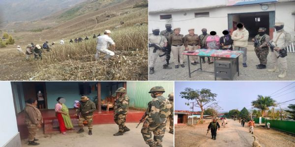 মণিপুৰত ছয় একৰ আফিং খেতি ধ্বংস, ব্ৰাউন চুগাৰসহ আটক তিনি জন