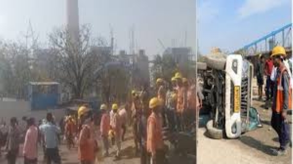 सिंगरौली में अडाणी पावर प्लांट में बवाल सिंगरौली में अडाणी पावर प्लांट में बवाल