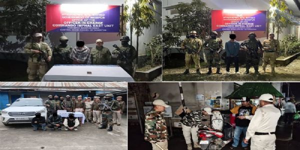 মণিপুৰৰ বিভিন্ন অঞ্চলৰ পৰা ২ উগ্ৰপন্থী আৰু ৩ জন ড্ৰাগছ সৰবৰাহকাৰীকে ধৰি ৫জন লোকক গ্ৰেপ্তাৰ