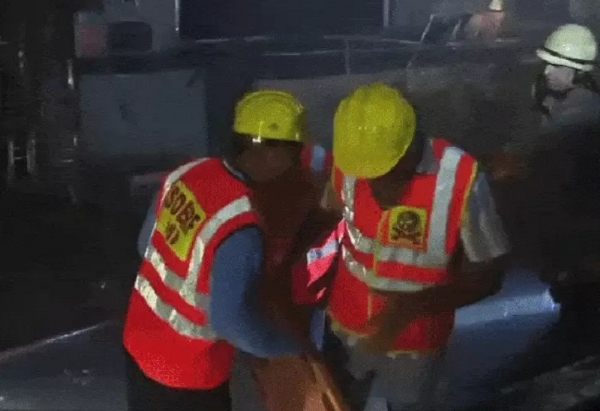 इंदौर में अग्नि हादसे के बाद घटनास्थल की तस्वीर