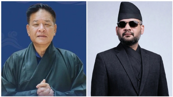 नेपाल के प्रधानमंत्री बालेन्द्र शाह और तिब्बत के निर्वासित सरकार प्रमुख