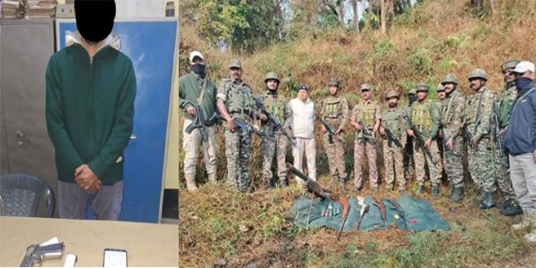 মণিপুৰত পিষ্টলসহ গ্ৰেপ্তাৰ এজন লোক, অস্ত্ৰ-শস্ত্ৰ আৰু গোলাবাৰুদ উদ্ধাৰ