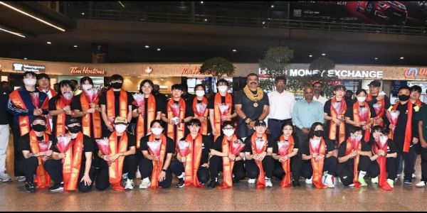 এফ আই এইচ হকী মহিলা বিশ্বকাপ কোৱালিফায়াৰৰ বাবে হায়দৰাবাদত উপস্থিত কোৰিয়া আৰু ৱেলছৰ দল