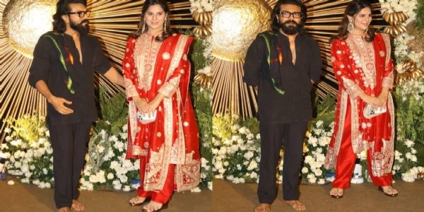 বিজয়-ৰশ্মিকাৰ বিয়াৰ অভ্যৰ্থনাত খালী ভৰিৰে প্ৰত্যক্ষ ৰাম চৰণ