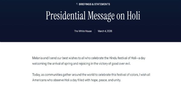 ডোনাল্ড ট্ৰাম্পৰ হোলীৰ শুভেচ্ছা জ্ঞাপন