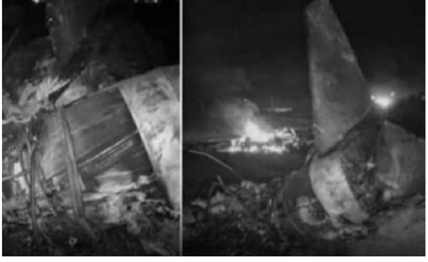 কাৰ্বি আংলঙৰ পাহাৰত দুৰ্ঘটনা সংঘটিত হোৱা সুখয় ৩০ যুদ্ধ বিমানৰ ফটো।