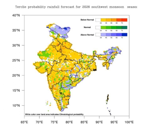 मानसून में कम बारिश होने की संभावना मानसून में कम बारिश होने की संभावना
