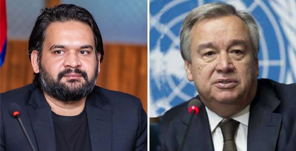 संयुक्त राष्ट्र महासचिव गुटेरस और नेपाल के नवनियुक्त प्रधानमंत्री बालेन्द्र शाह संयुक्त राष्ट्र महासचिव गुटेरस और नेपाल के नवनियुक्त प्रधानमंत्री बालेन्द्र शाह