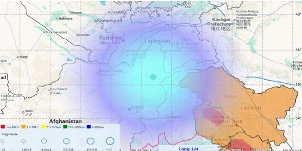 আফগানিস্তানত ৫ প্ৰাবল্যৰ ভূমিকম্পৰ জোঁকাৰণি, জম্মু-কাশ্মীৰৰ কিছু অংশত কম্পন