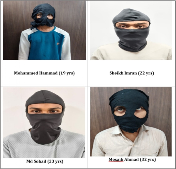 स्पेशल सेल द्वारा गिरफ्तार आरोपितों की फोटो