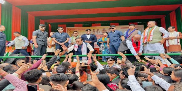 উজনি অসমত মুখ্যমন্ত্ৰীৰ বিজয় সংকল্প সভাত হিল দ