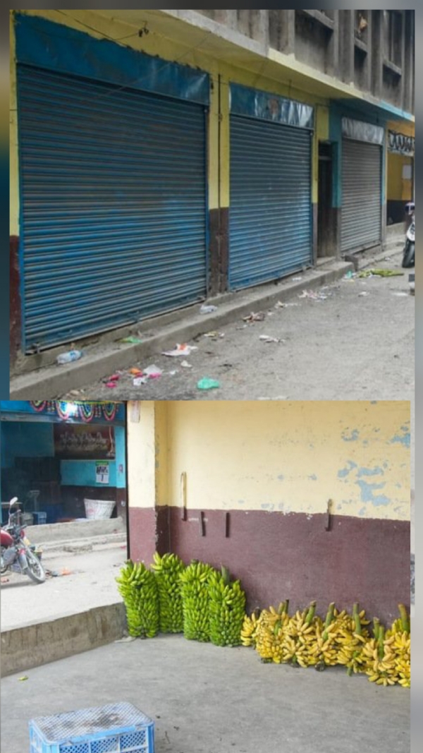 काठमांडू स्थित केला मंडी बंद हो गया है और केले का अभाव