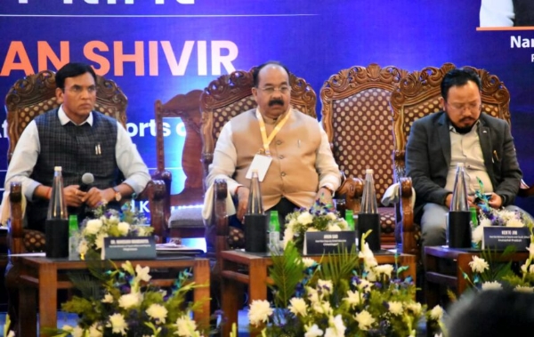 चिंतन शिविर के दूसरे दिन केन्द्रीय युवा कार्य और खेल मंत्री डॉ. मनसुख मांडविया एवं अरुण साव