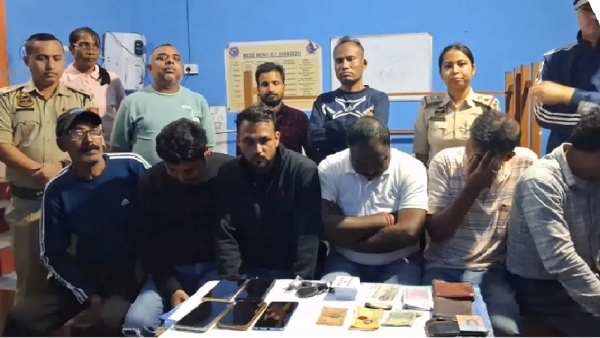 असमः डिगबोई में जुआ खेलते गिरफ्तार छह जुआरी