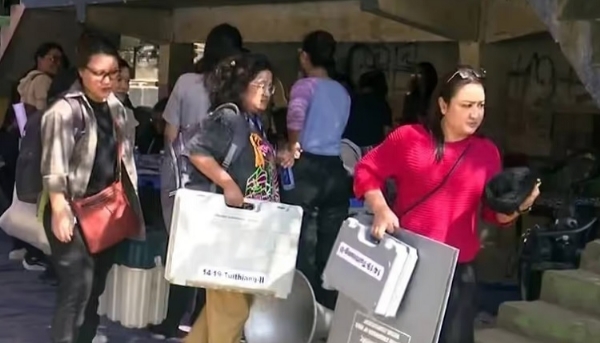 मिजोरमः आइजोर नगर निगम चुनाव के मतों की गिनती के लिए तैयारी का दृश्य