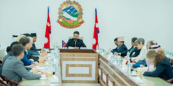 নেপালত বিভিন্ন দেশৰ ৰাষ্ট্ৰদূতসকলৰ সৈতে বৈঠকত মিলিত প্ৰধানমন্ত্ৰী বালেন্দ্ৰ শ্বাহ