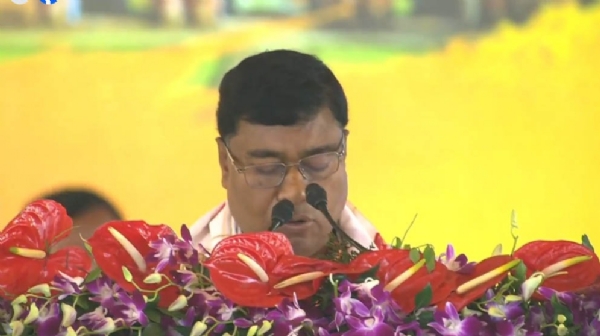 असम मंत्रिमंडल में आज शामिल हुए रामेश्वर तेली की तस्वीर।