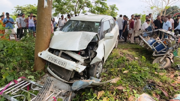 ডিমৰীয়াৰ বামফৰৰ ৰাষ্ট্ৰীয় ঘাইপথত ভয়ংকৰ পথ দুৰ্ঘটনা,,