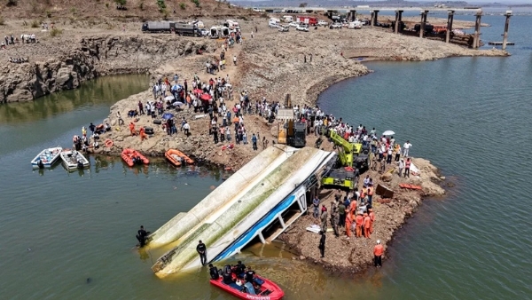 मप्र के जबलपुर बरगी डैम क्रूज हादसे के बाद की तस्वीर