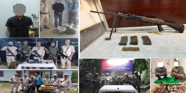 মণিপুৰৰ বিভিন্ন অঞ্চলৰ পৰা আটক ৭ উগ্ৰপন্থী, উদ্ধাৰ অস্ত্ৰ-শস্ত্ৰ