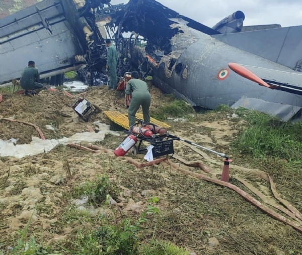 যোৰহাটত ভয়ংকৰ বিমান দুর্ঘটনা l বিস্ফোৰণ বায়ুসেনাৰ AN-32 বিমানখন।